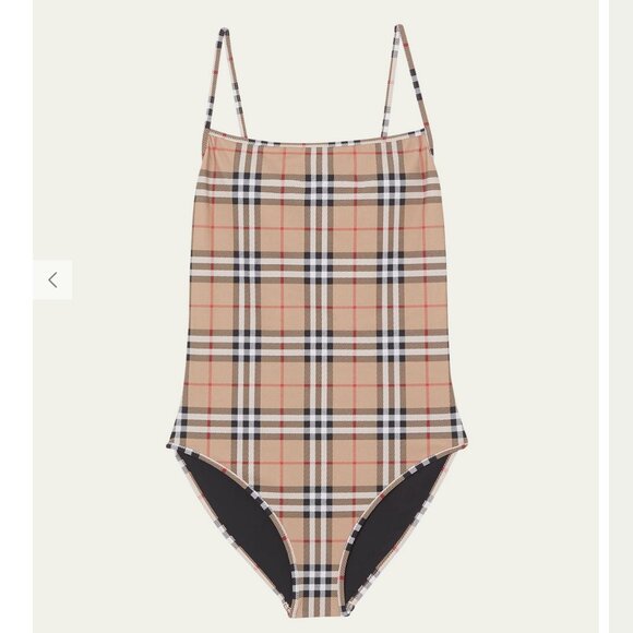 *BNWT* Burberry Delia Plaid-Print One-Piece Swimsuit Size Small - Picture 2 of 5